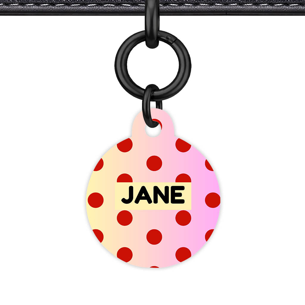 Yellow Pink Polka Classic Pet ID Tag (Dog Tag & Cat Tag)