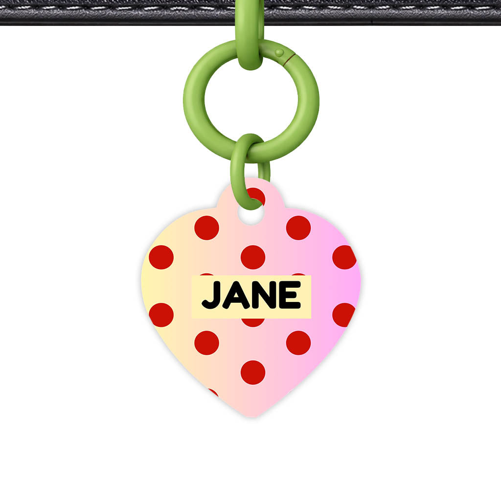 Yellow Pink Polka Classic Pet ID Tag (Dog Tag & Cat Tag)
