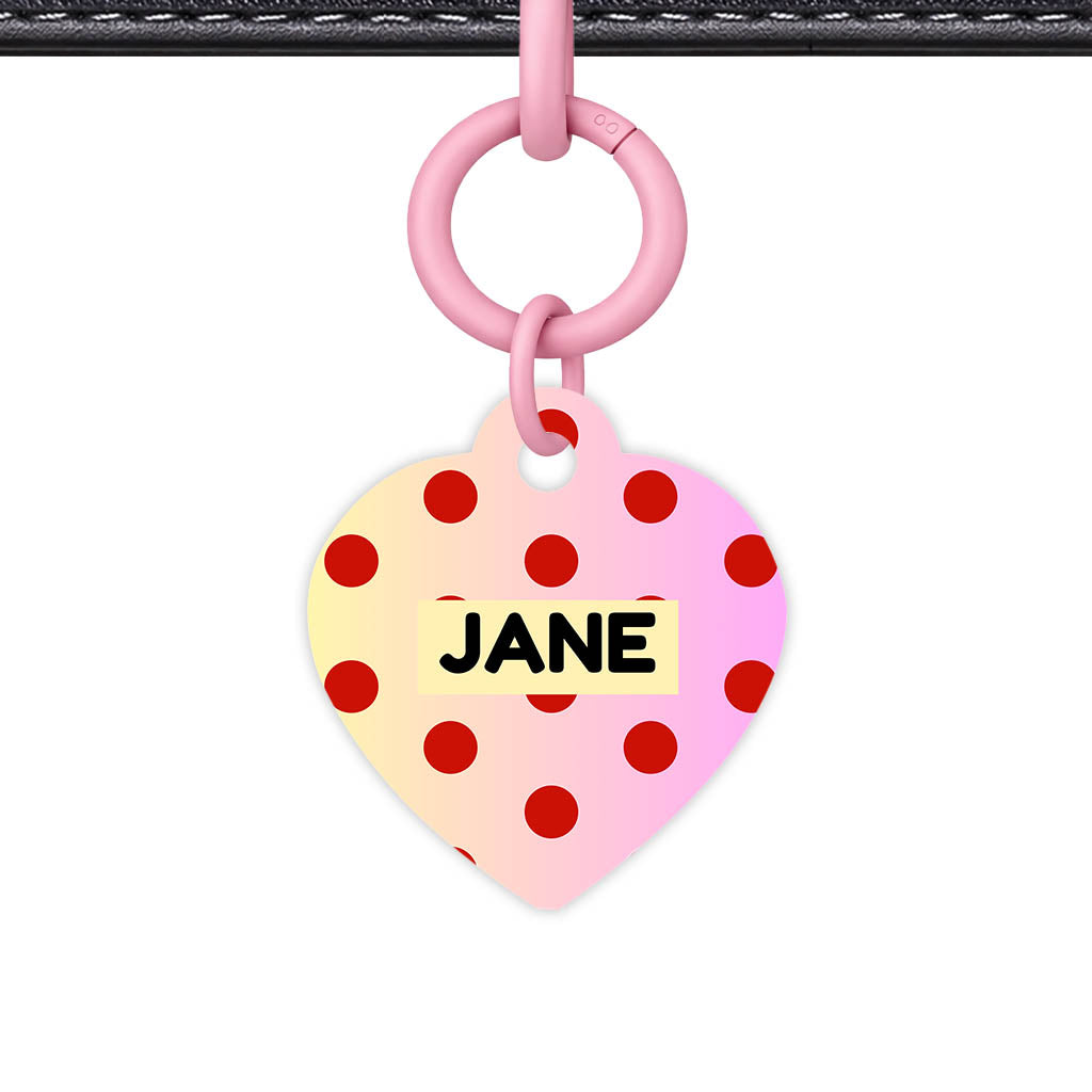 Yellow Pink Polka Classic Pet ID Tag (Dog Tag & Cat Tag)