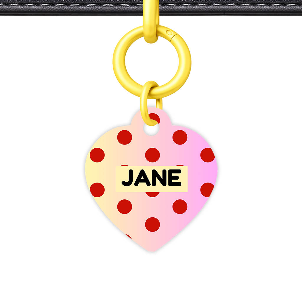 Yellow Pink Polka Classic Pet ID Tag (Dog Tag & Cat Tag)