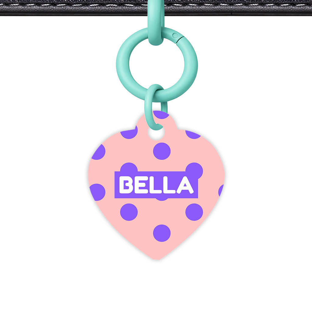 Purple Pink Polka Classic Pet ID Tag (Dog Tag & Cat Tag)