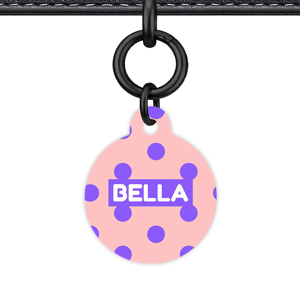 Purple Pink Polka Classic Pet ID Tag (Dog Tag & Cat Tag)