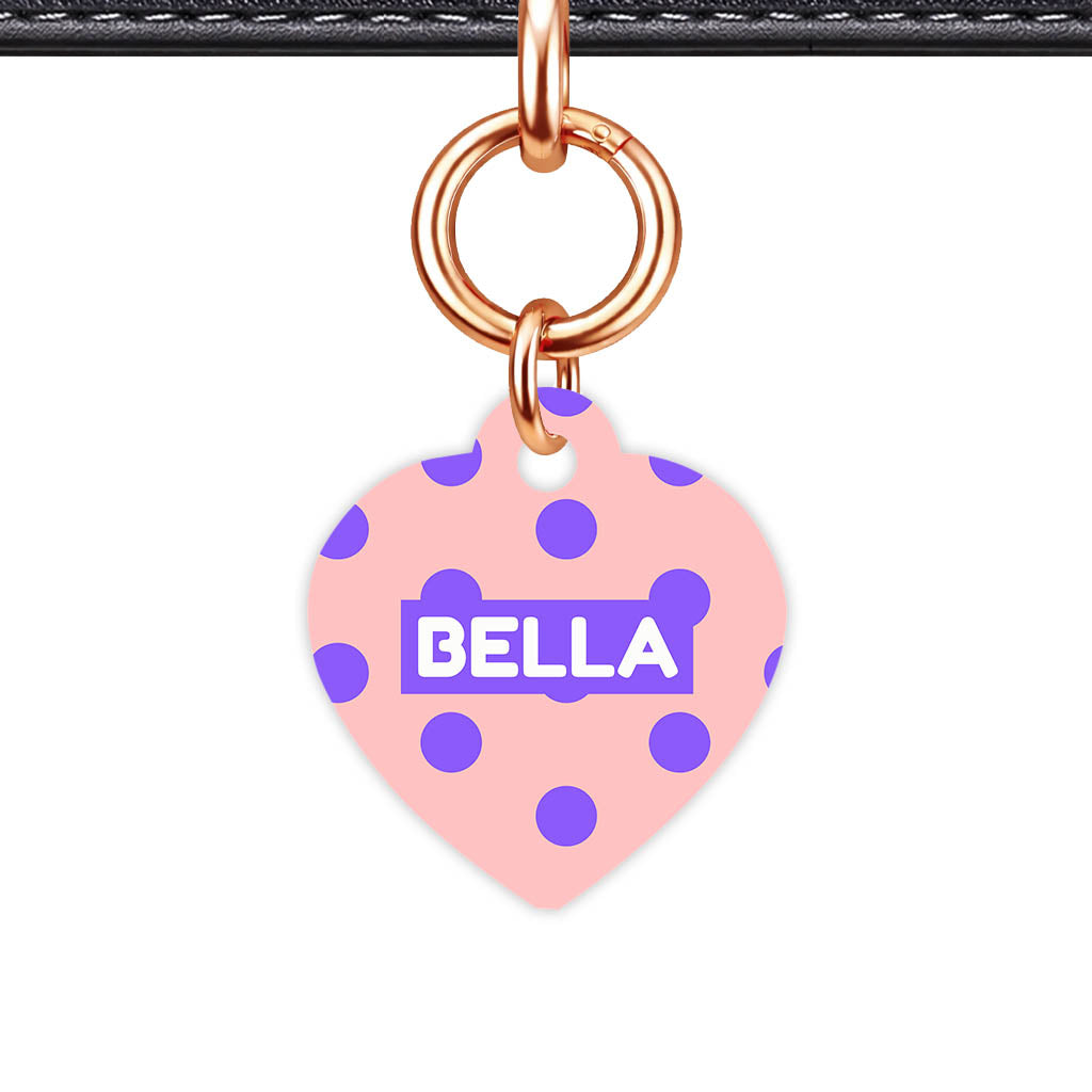 Purple Pink Polka Classic Pet ID Tag (Dog Tag & Cat Tag)