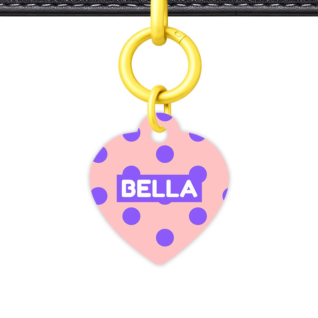 Purple Pink Polka Classic Pet ID Tag (Dog Tag & Cat Tag)