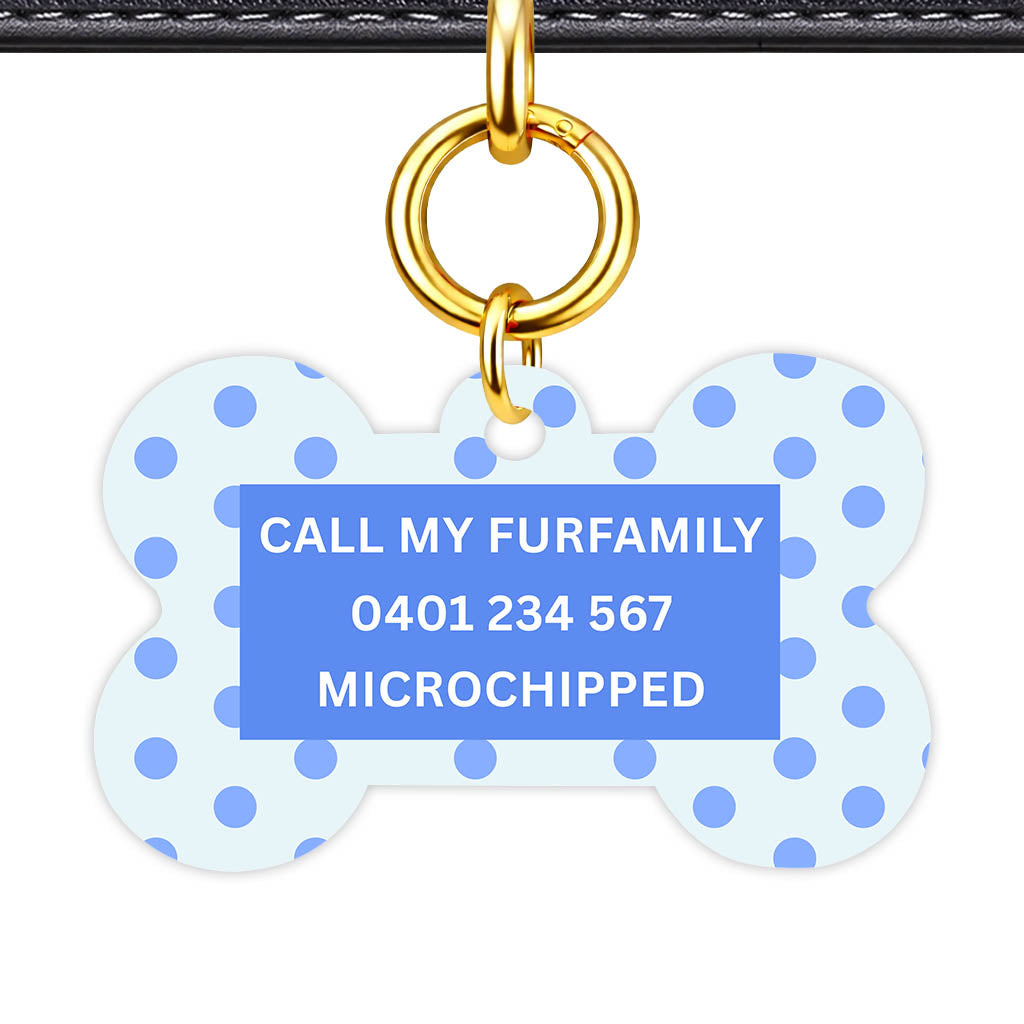 Blues Polka Classic Pet ID Tag (Dog Tag & Cat Tag)