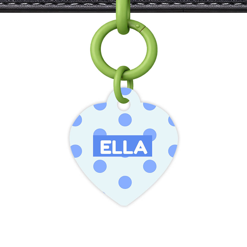 Blues Polka QR Smart Pet Id Tag Tag (Dog Tag & Cat Tag)