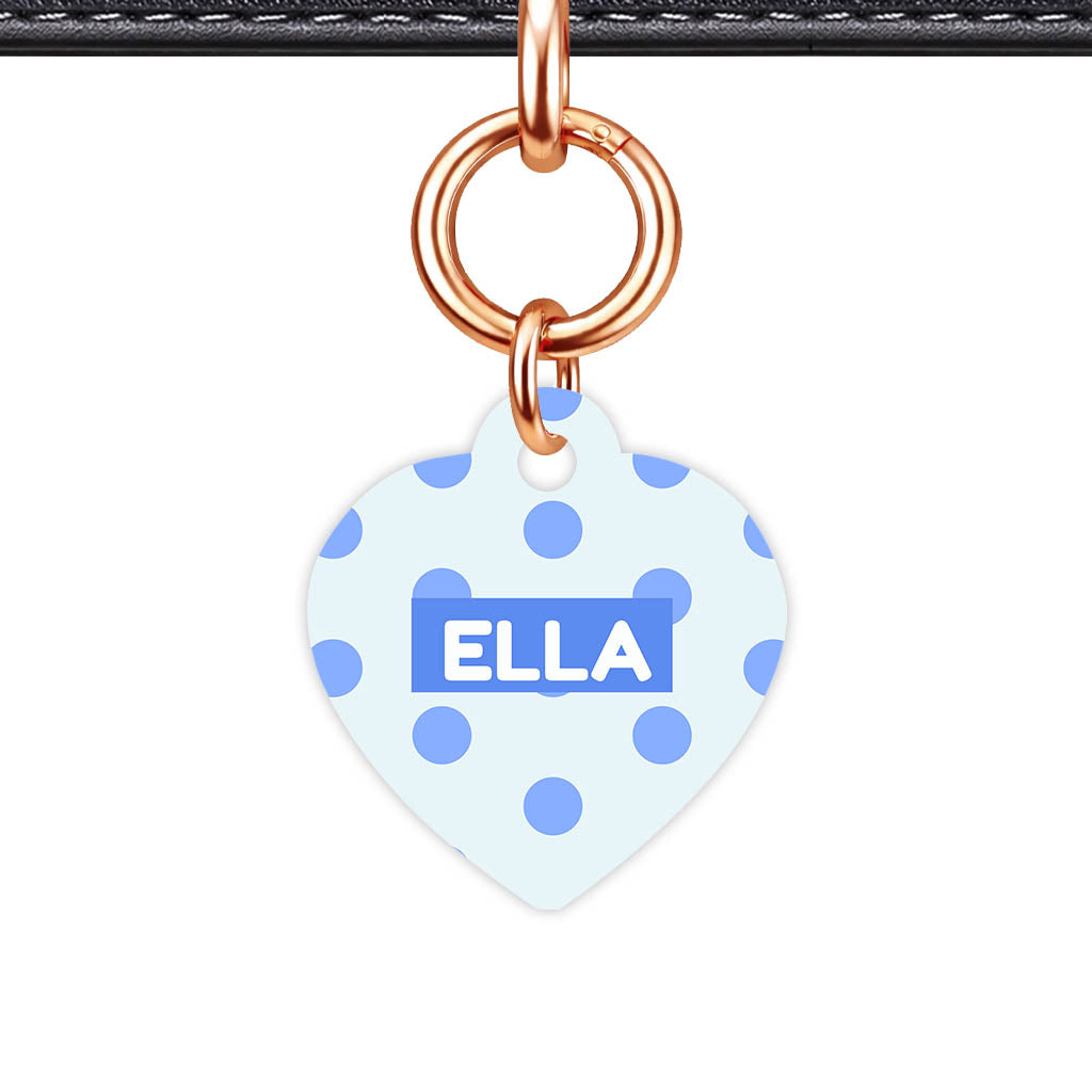 Blues Polka QR Smart Pet Id Tag Tag (Dog Tag & Cat Tag)