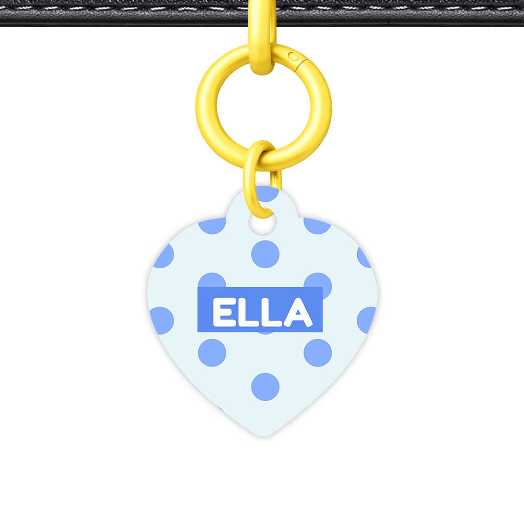 Blues Polka QR Smart Pet Id Tag Tag (Dog Tag & Cat Tag)