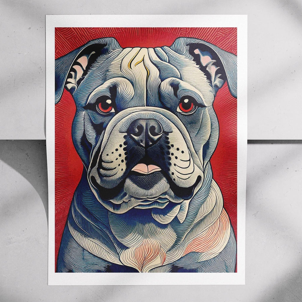 Bulldog Hokusai Japanese Inspired Dog Series 1 image 7