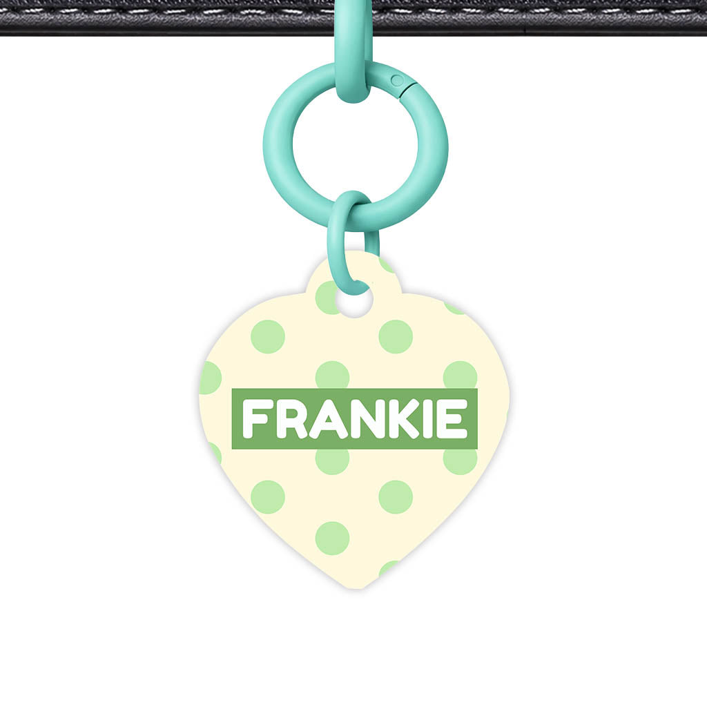 Green and Yellow Polka Classic Pet ID Tag (Dog Tag & Cat Tag)