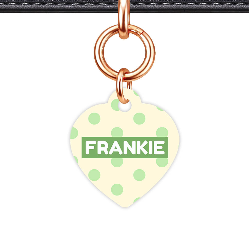 Green and Yellow Polka Classic Pet ID Tag (Dog Tag & Cat Tag)