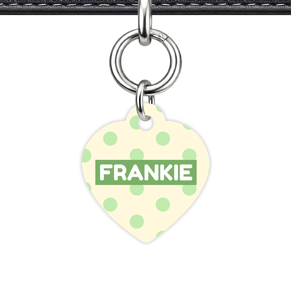 Green and Yellow Polka Classic Pet ID Tag (Dog Tag & Cat Tag)