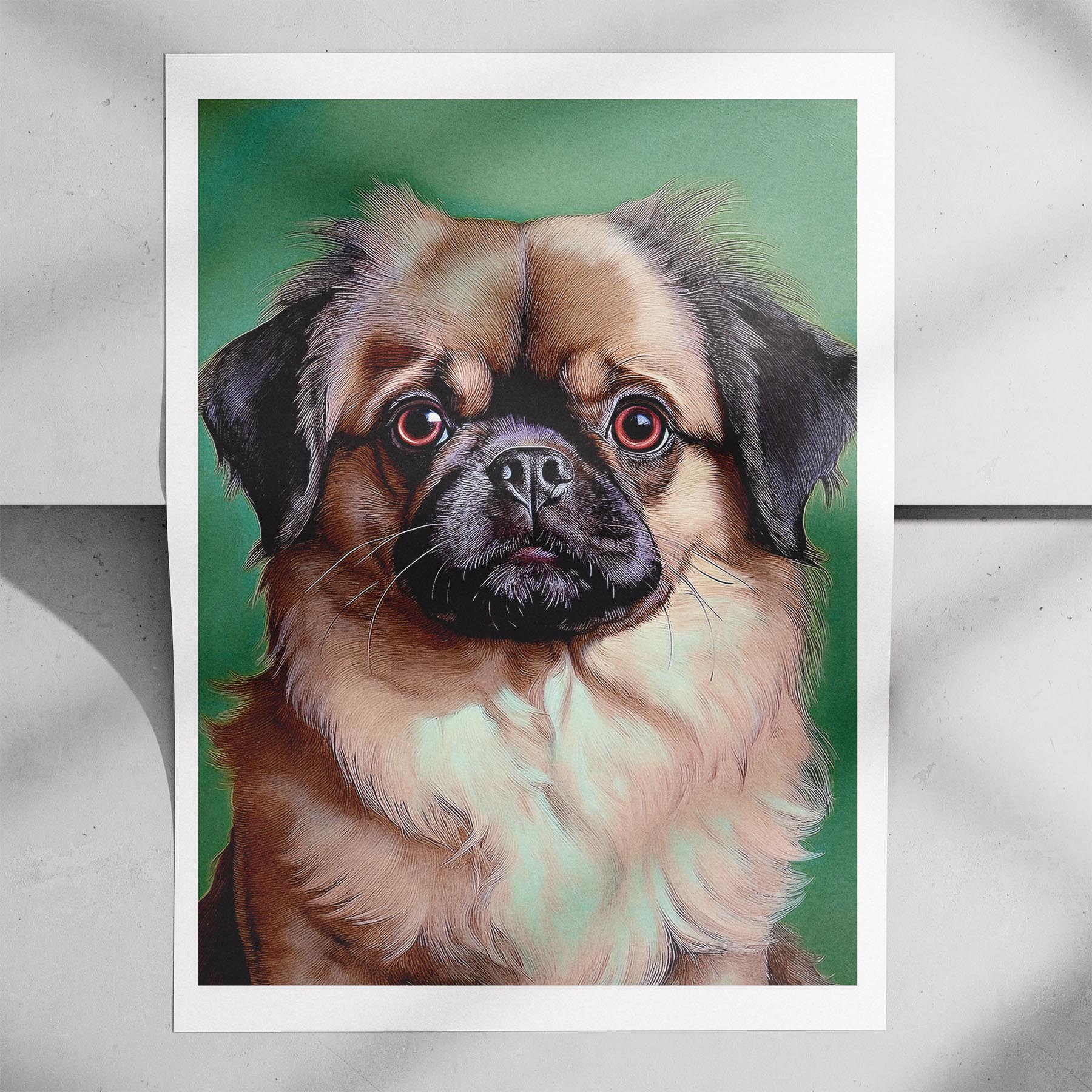Pekingese Green Painted Series image 7