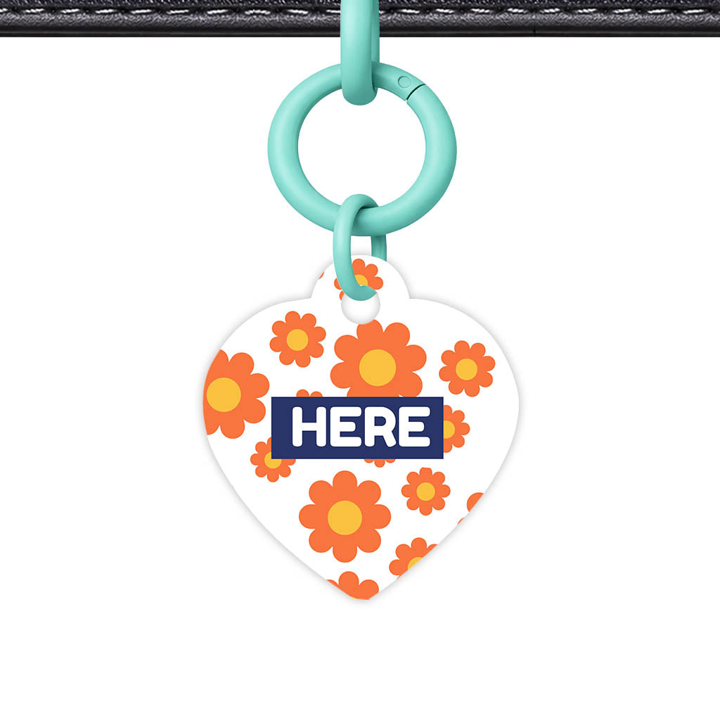 Orange Daisies Classic Pet ID Tag (Dog Tag & Cat Tag)