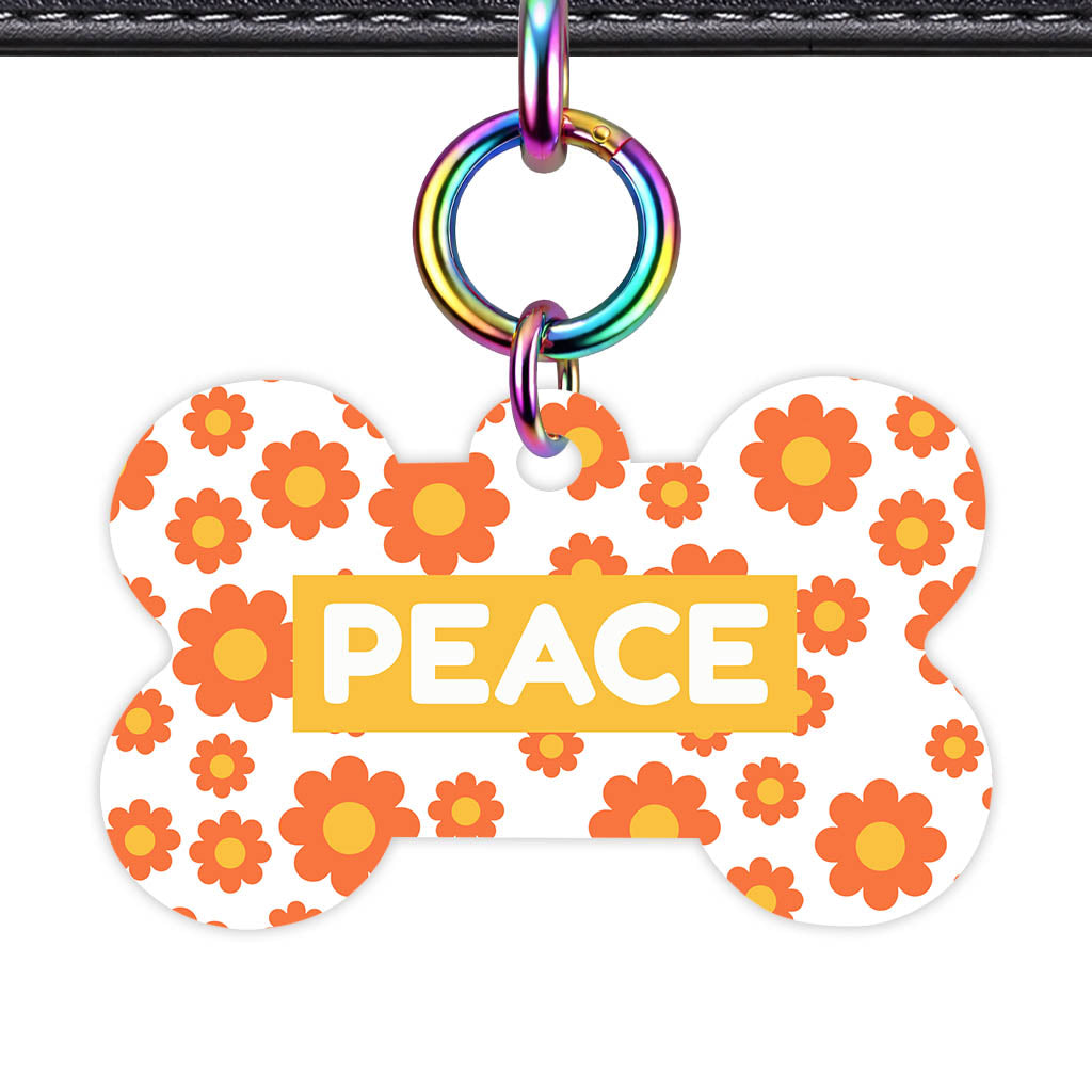 Orange Daisies Classic Pet ID Tag (Dog Tag & Cat Tag)
