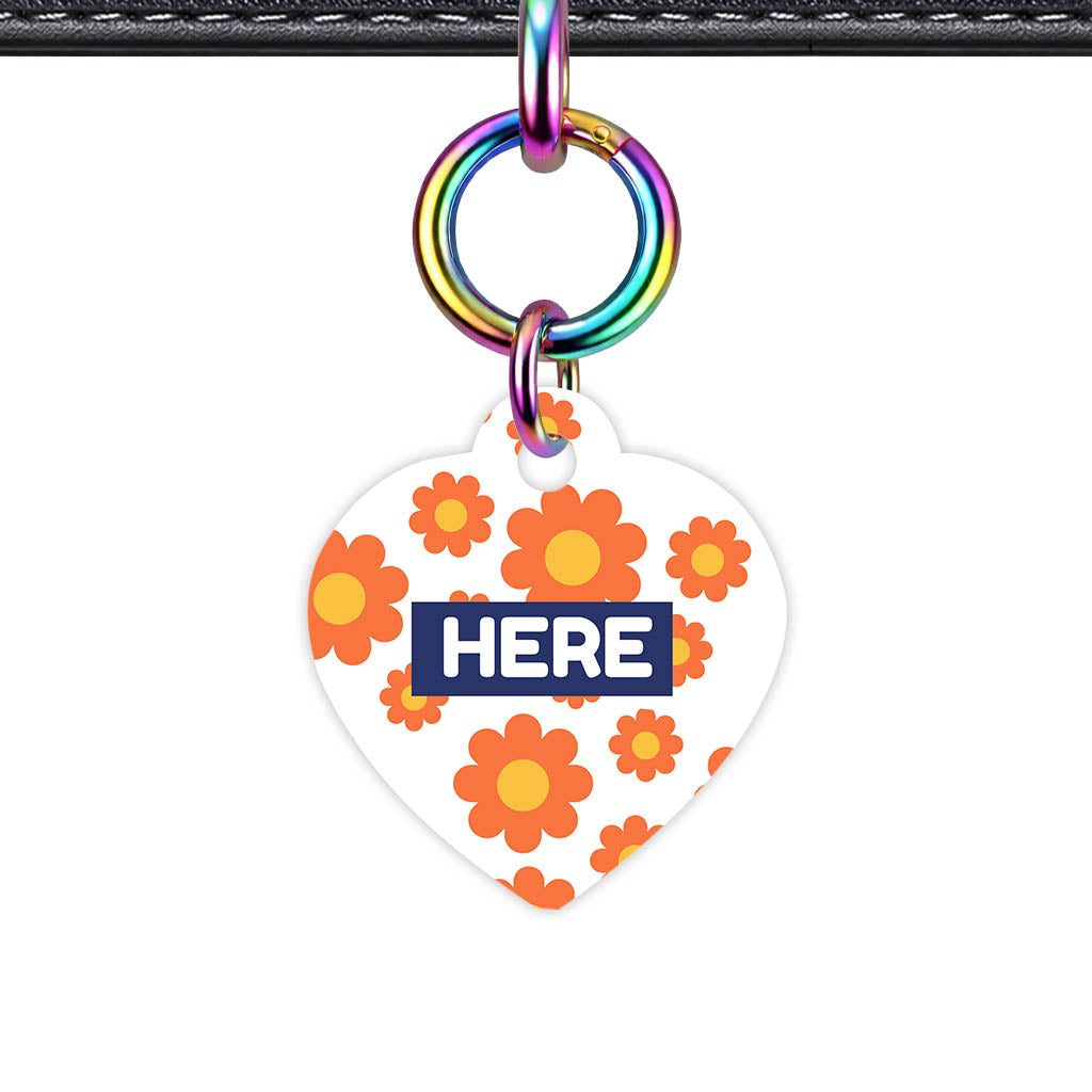 Orange Daisies Classic Pet ID Tag (Dog Tag & Cat Tag)