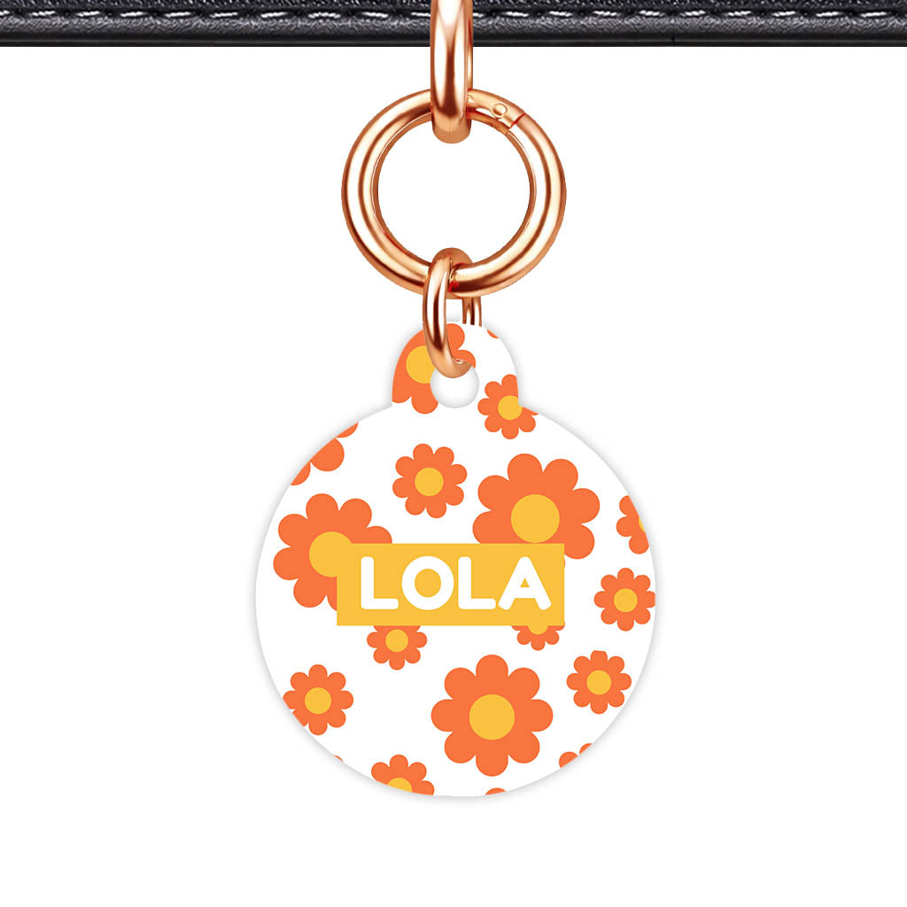 Orange Daisies Classic Pet ID Tag (Dog Tag & Cat Tag)