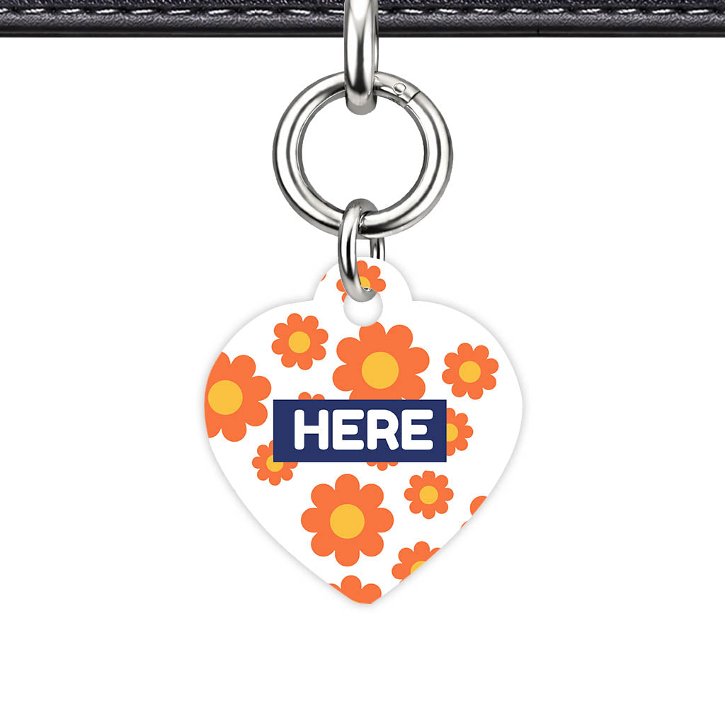 Orange Daisies Classic Pet ID Tag (Dog Tag & Cat Tag)