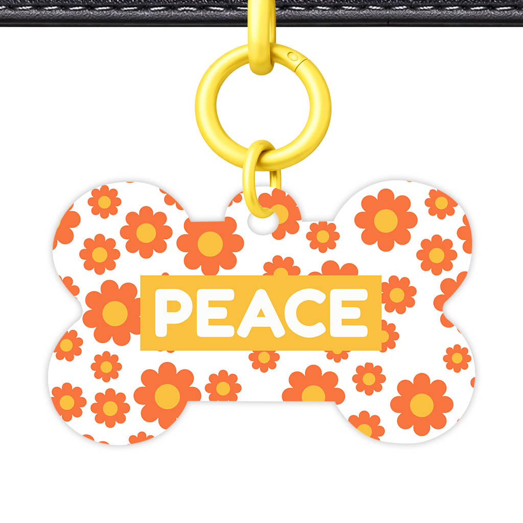 Orange Daisies Classic Pet ID Tag (Dog Tag & Cat Tag)