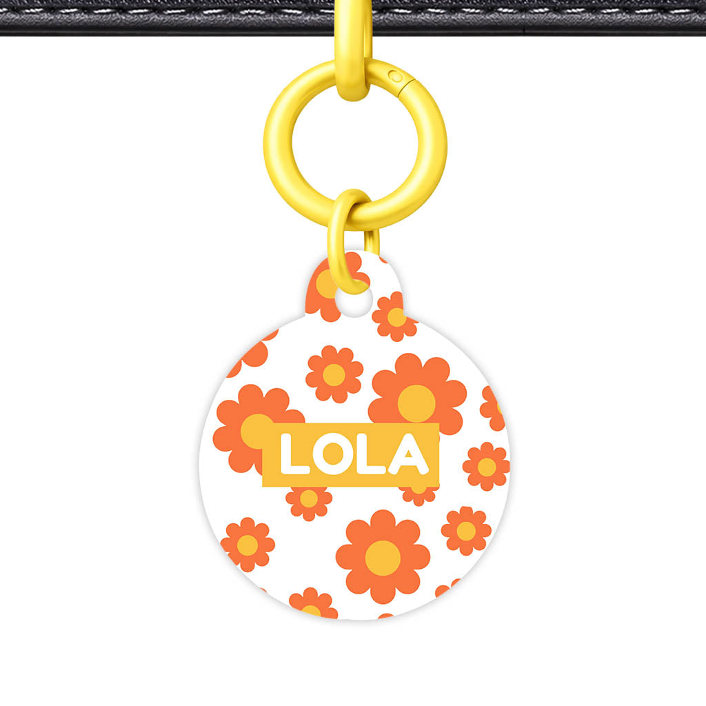 Orange Daisies Classic Pet ID Tag (Dog Tag & Cat Tag)