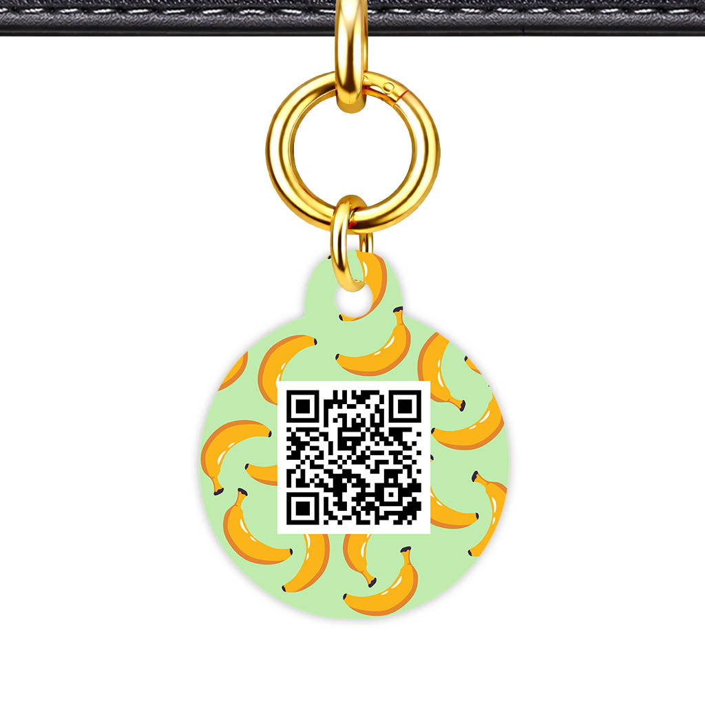 Banana Craze QR Smart Pet Id Tag Tag (Dog Tag & Cat Tag)