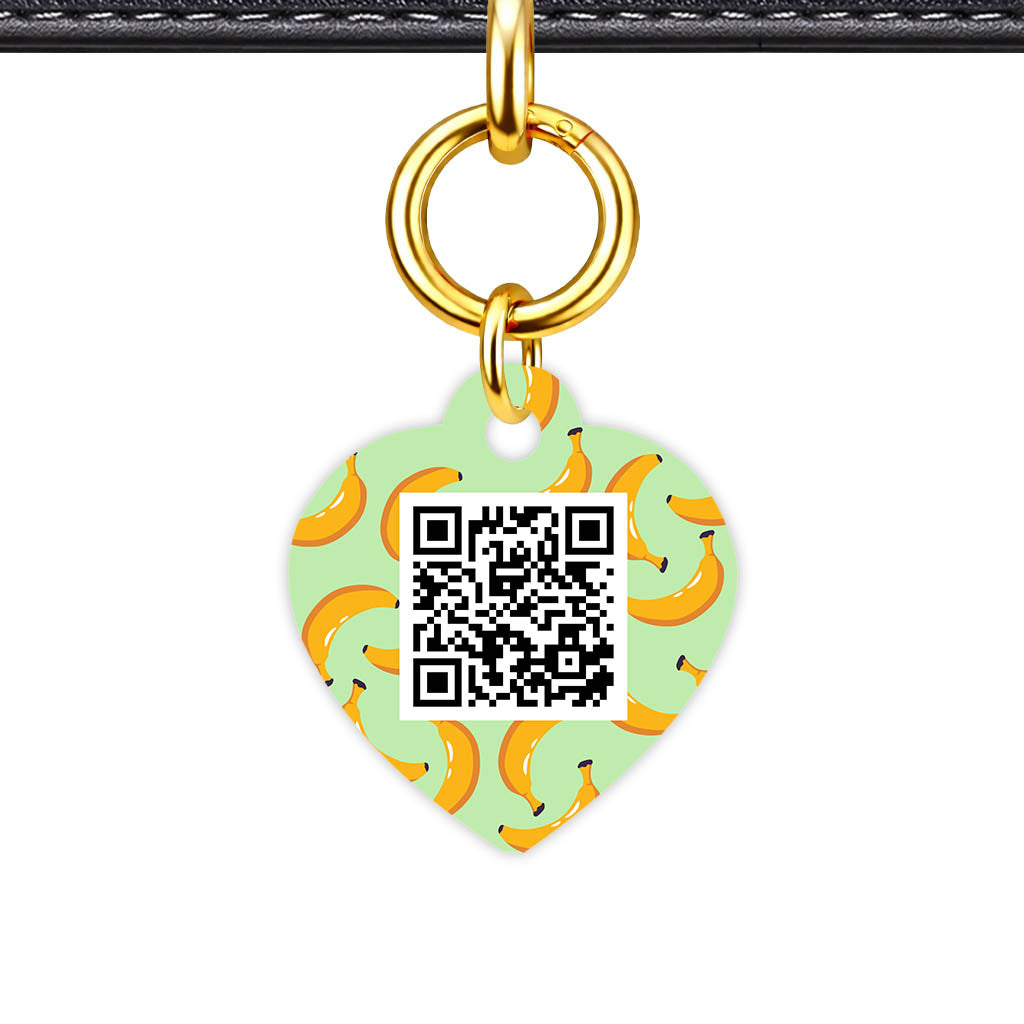 Banana Craze QR Smart Pet Id Tag Tag (Dog Tag & Cat Tag)