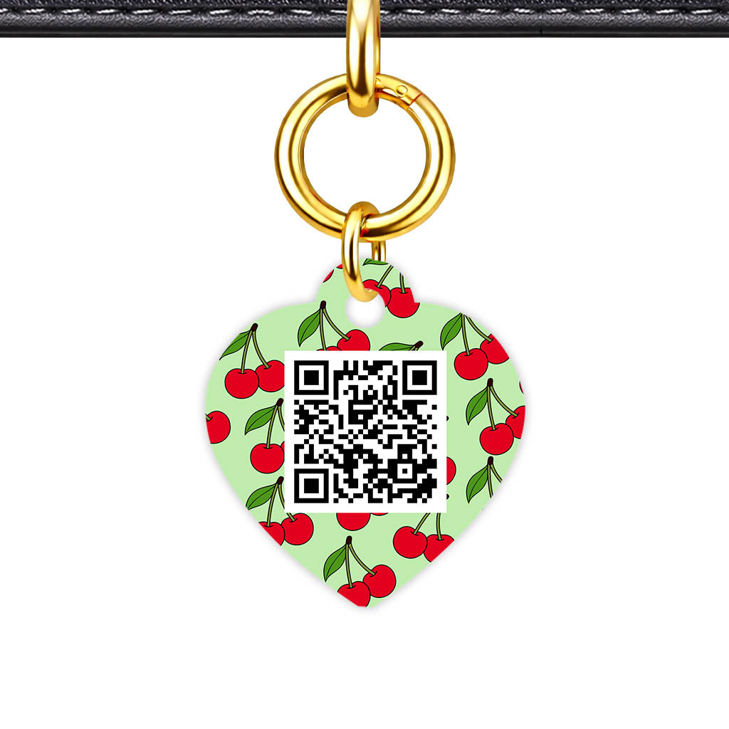 Cherry Bloom QR Smart Pet Id Tag Tag (Dog Tag & Cat Tag)