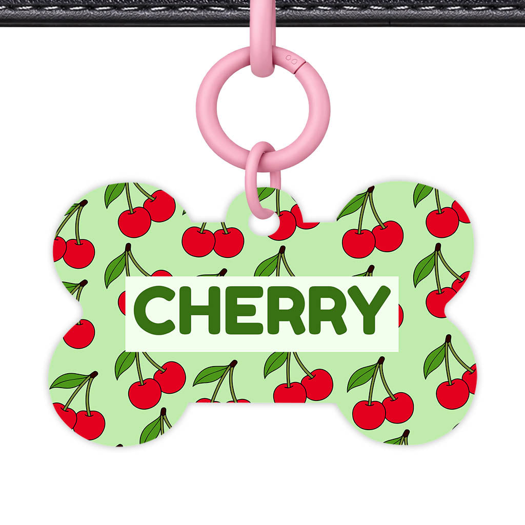 Cherry Bloom QR Smart Pet Id Tag Tag (Dog Tag & Cat Tag)