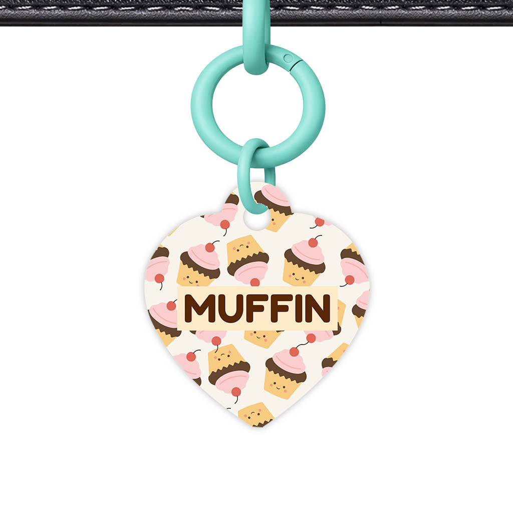 Cupcakes in Pink QR Smart Pet Id Tag Tag (Dog Tag & Cat Tag)