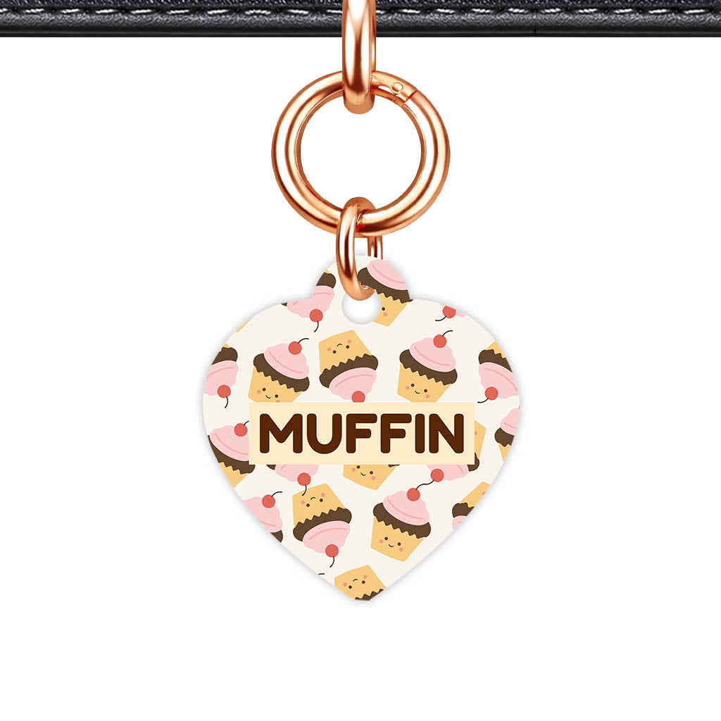 Cupcakes in Pink QR Smart Pet Id Tag Tag (Dog Tag & Cat Tag)