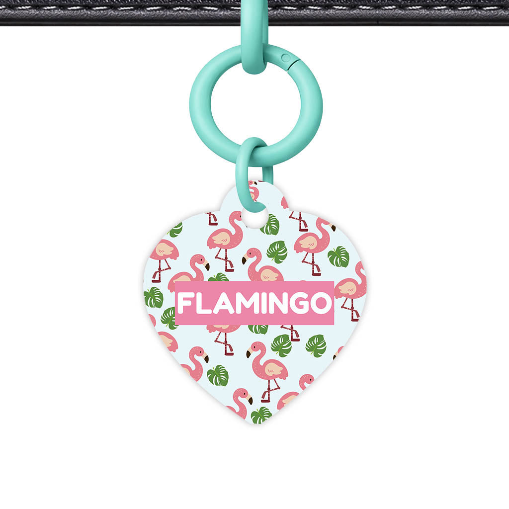 Paradise Flamingo QR Smart Pet Id Tag Tag (Dog Tag & Cat Tag)