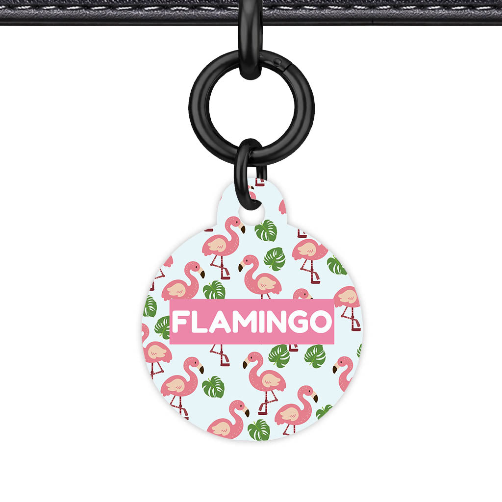 Paradise Flamingo QR Smart Pet Id Tag Tag (Dog Tag & Cat Tag)
