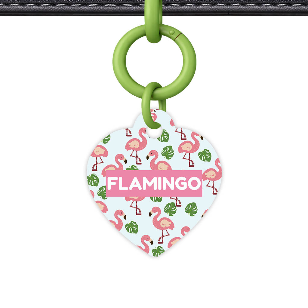 Paradise Flamingo QR Smart Pet Id Tag Tag (Dog Tag & Cat Tag)