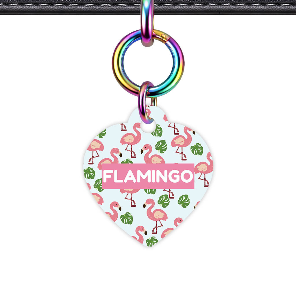 Paradise Flamingo QR Smart Pet Id Tag Tag (Dog Tag & Cat Tag)