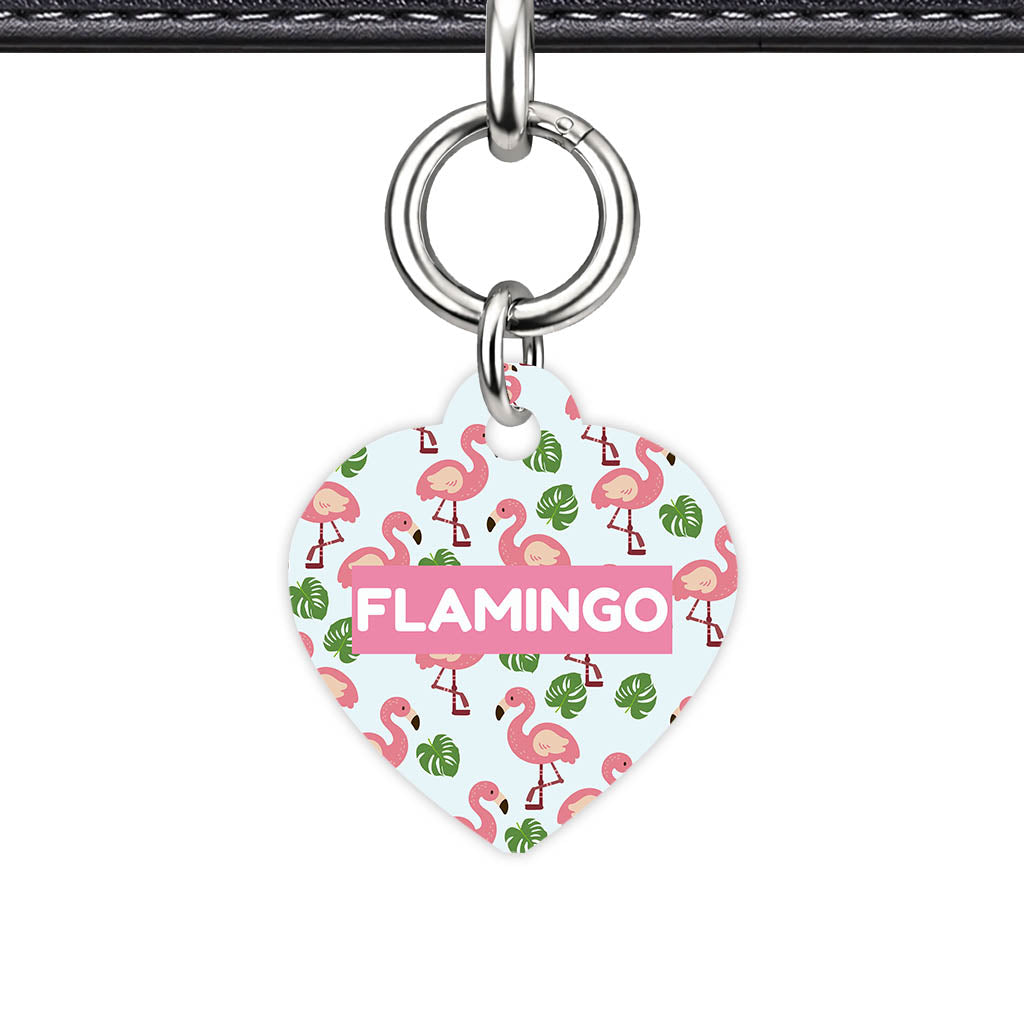 Paradise Flamingo QR Smart Pet Id Tag Tag (Dog Tag & Cat Tag)