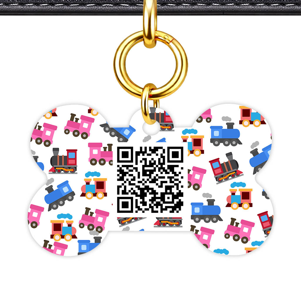 Trains and Eengines QR Smart Pet Id Tag Tag (Dog Tag & Cat Tag)