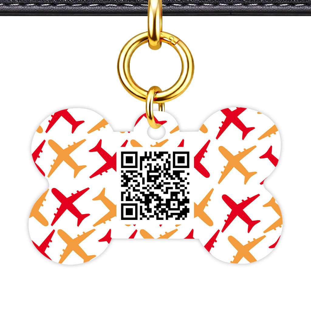 Planes QR Smart Pet Id Tag Tag (Dog Tag & Cat Tag)
