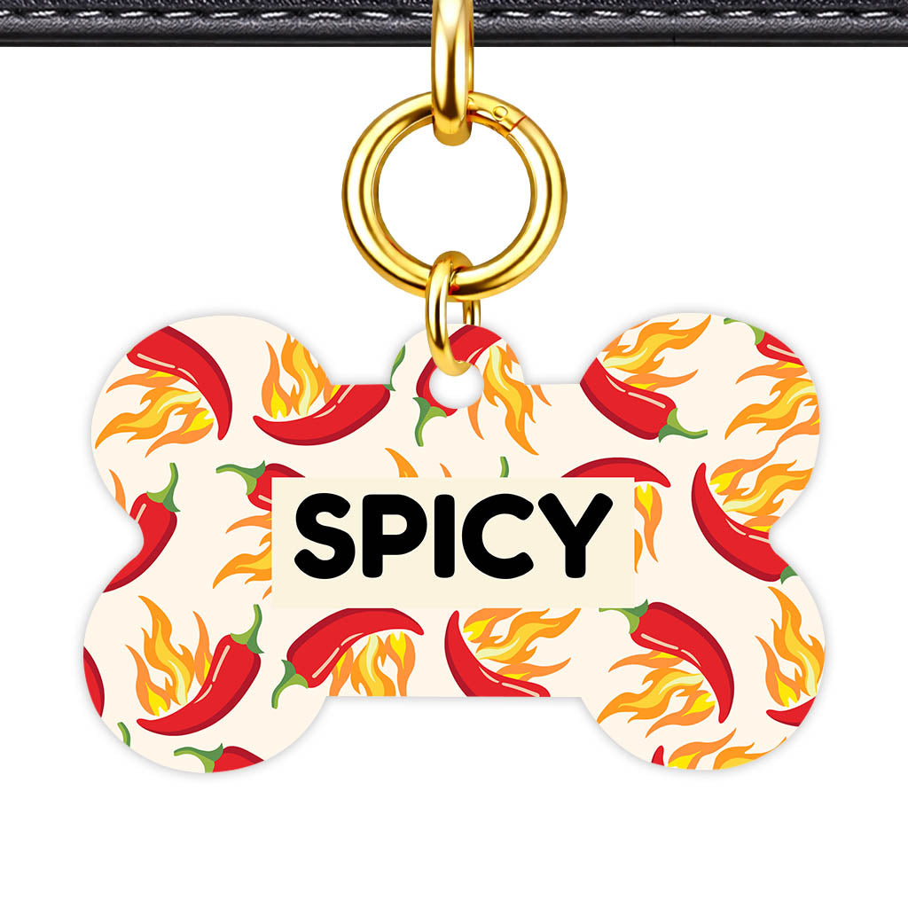 Flaming chillis QR Smart Pet Id Tag Tag (Dog Tag & Cat Tag)