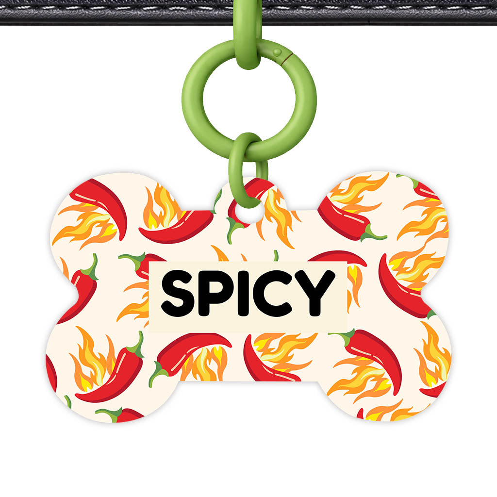 Flaming chillis QR Smart Pet Id Tag Tag (Dog Tag & Cat Tag)