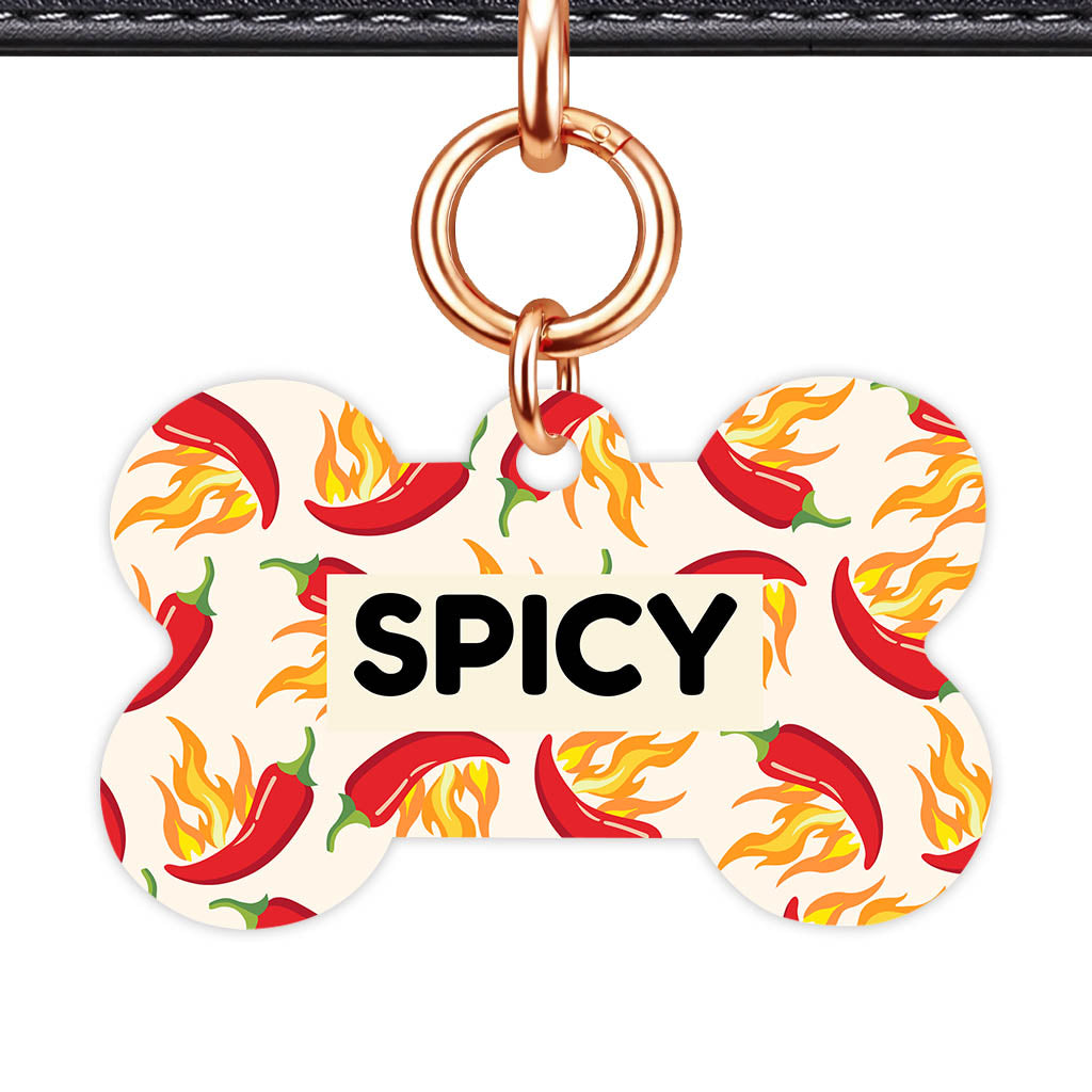 Flaming chillis QR Smart Pet Id Tag Tag (Dog Tag & Cat Tag)