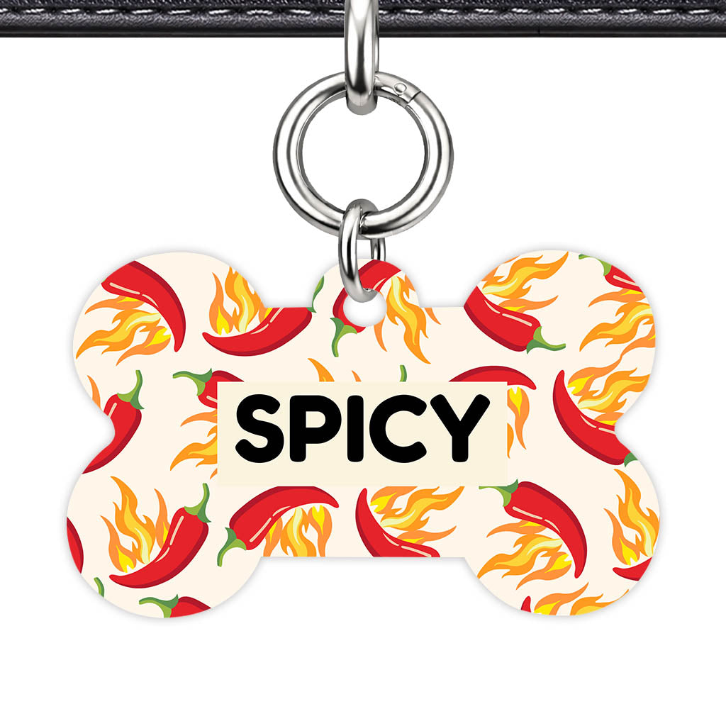 Flaming chillis QR Smart Pet Id Tag Tag (Dog Tag & Cat Tag)