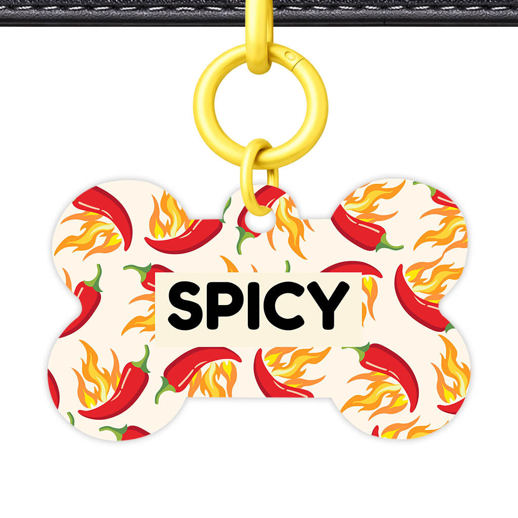 Flaming chillis QR Smart Pet Id Tag Tag (Dog Tag & Cat Tag)