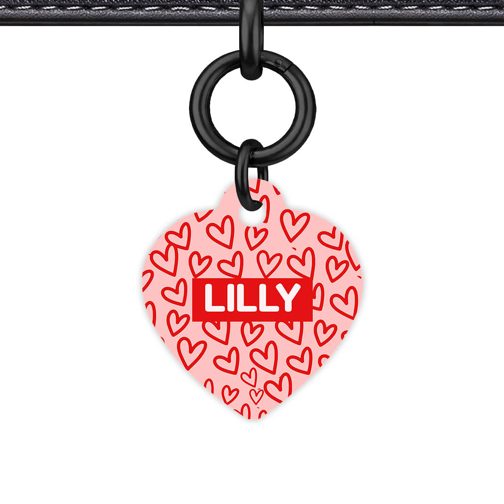 Hearts on Pink Classic Pet ID Tag (Dog Tag & Cat Tag)