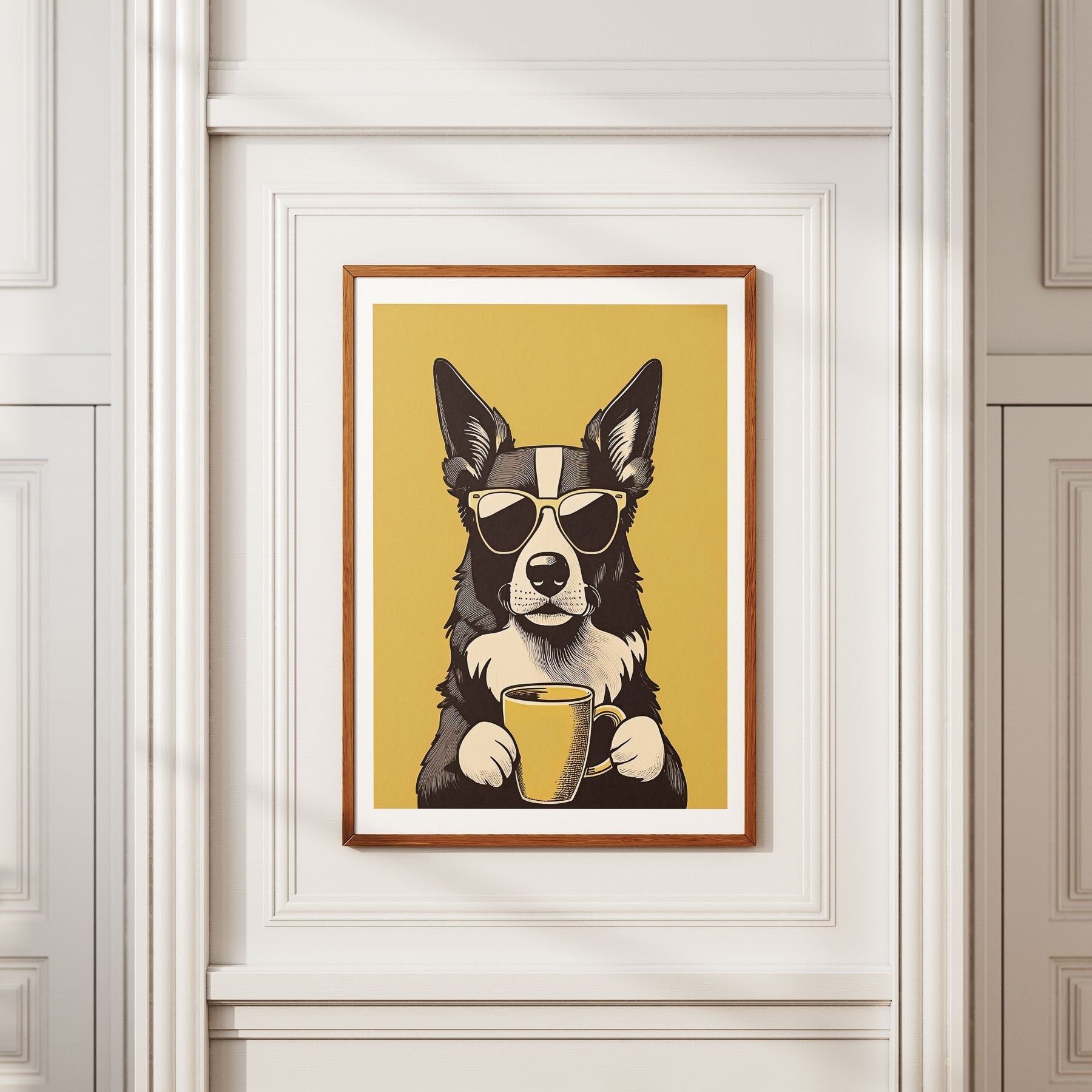 Border Collie Chillin Coffee Dog image 2