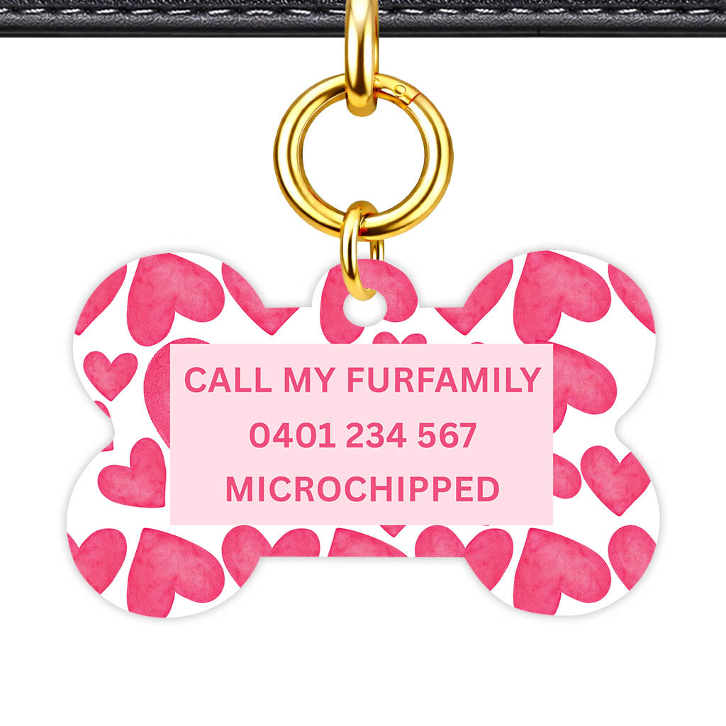 True Love Hearts Classic Pet ID Tag (Dog Tag & Cat Tag)