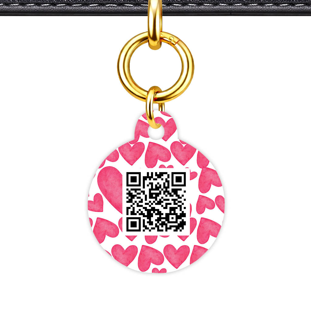 True Love Hearts QR Smart Pet Id Tag Tag (Dog Tag & Cat Tag)