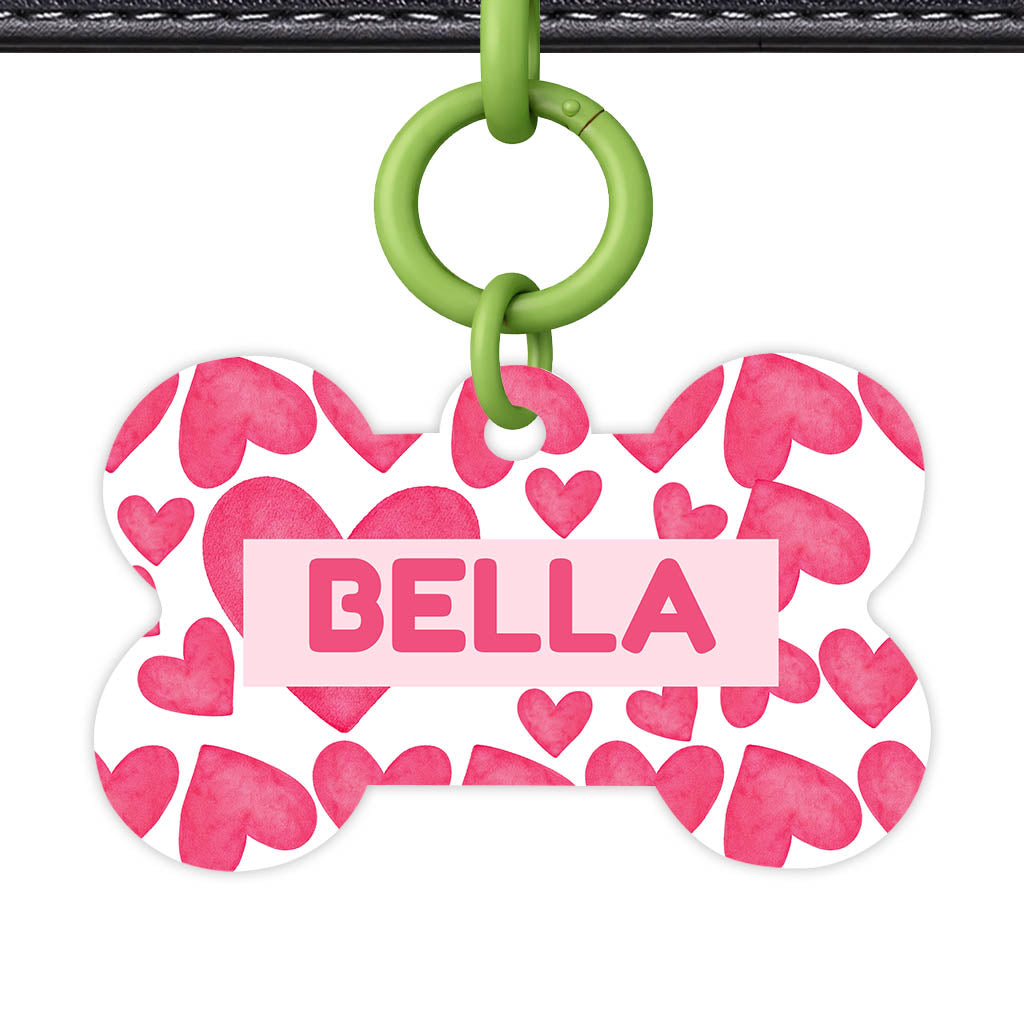True Love Hearts QR Smart Pet Id Tag Tag (Dog Tag & Cat Tag)