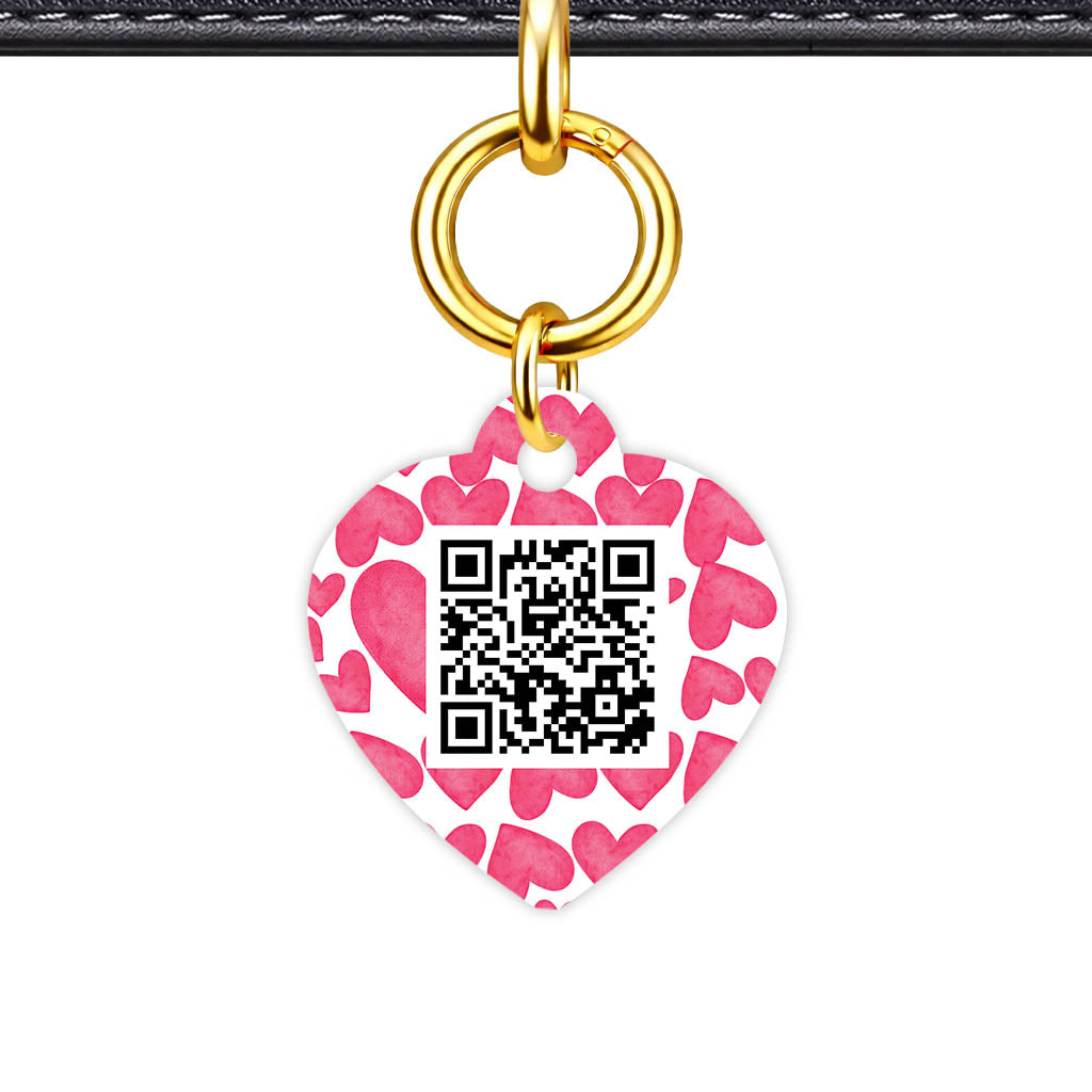 True Love Hearts QR Smart Pet Id Tag Tag (Dog Tag & Cat Tag)
