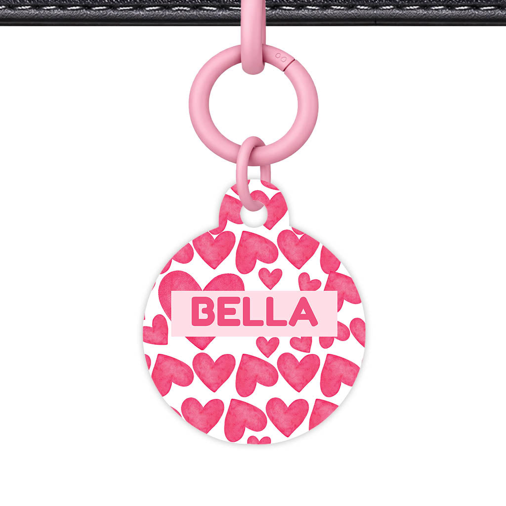 True Love Hearts QR Smart Pet Id Tag Tag (Dog Tag & Cat Tag)