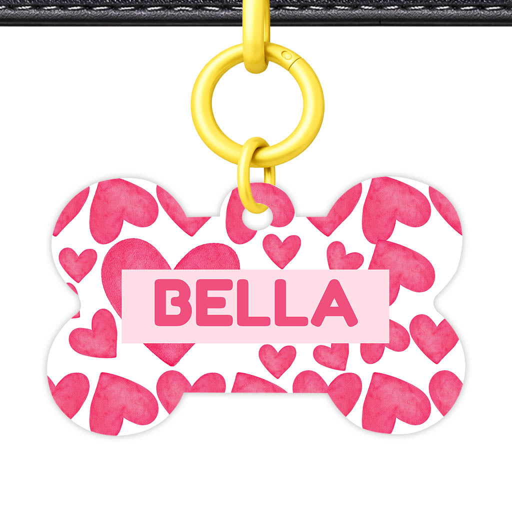True Love Hearts QR Smart Pet Id Tag Tag (Dog Tag & Cat Tag)